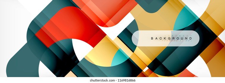 Geometric squares abstract banner. Vector template illustration for business brochure or flyer, presentation and web design layout