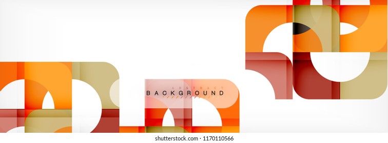 Geometric squares abstract banner. Vector template illustration for business brochure or flyer, presentation and web design layout