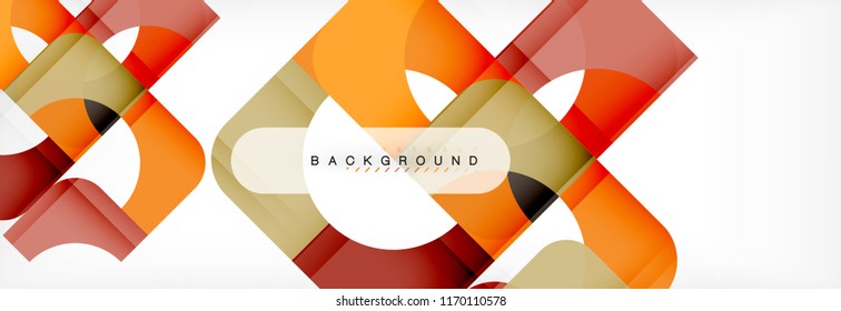 Geometric squares abstract banner. Vector template illustration for business brochure or flyer, presentation and web design layout