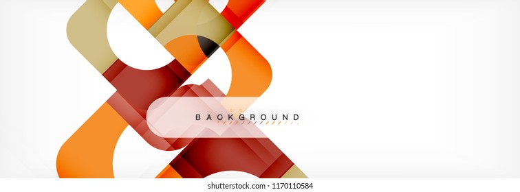 Banner abstracto de cuadrados geométricos. Ilustración de plantilla de vectores para folletos o volantes de negocios, presentación y diseño web
