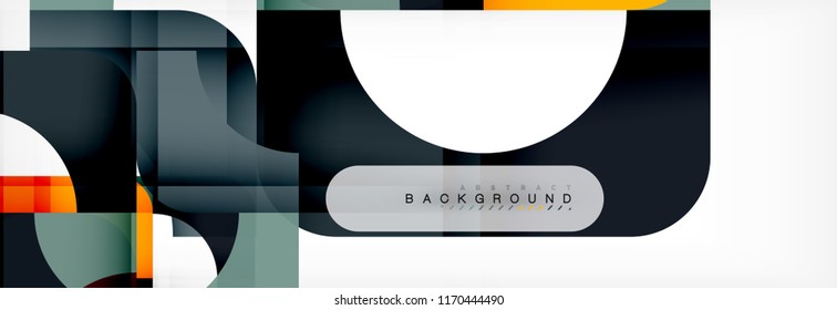Geometric squares abstract banner. Vector template illustration for business brochure or flyer, presentation and web design layout