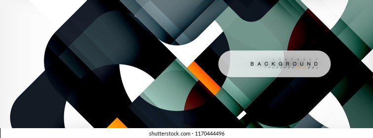 Geometric squares abstract banner. Vector template illustration for business brochure or flyer, presentation and web design layout