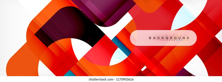 Geometric squares abstract banner. Vector template illustration for business brochure or flyer, presentation and web design layout