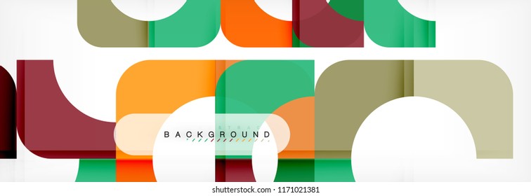 Geometric squares abstract banner. Vector template illustration for business brochure or flyer, presentation and web design layout
