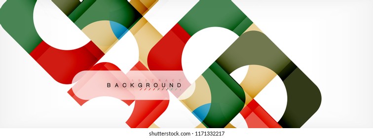 Geometric squares abstract banner. Vector template illustration for business brochure or flyer, presentation and web design layout