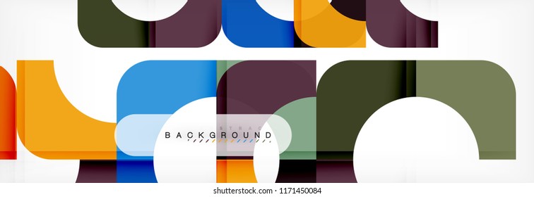 Geometric squares abstract banner. Vector template illustration for business brochure or flyer, presentation and web design layout