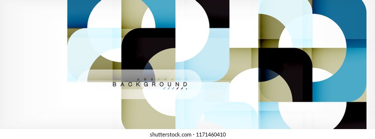 Geometric squares abstract banner. Vector template illustration for business brochure or flyer, presentation and web design layout