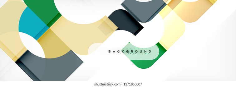 Abstrakter Banner mit geometrischen Quadraten. Vektorgrafik-Vorlagenstudien für Geschäftsbroschüren oder Flyer, Präsentationen und Webdesign-Layout