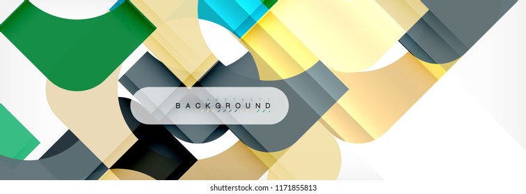 Banner abstracto de cuadrados geométricos. Ilustración de plantilla de vectores para folletos o volantes de negocios, presentación y diseño web