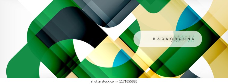 Geometric squares abstract banner. Vector template illustration for business brochure or flyer, presentation and web design layout