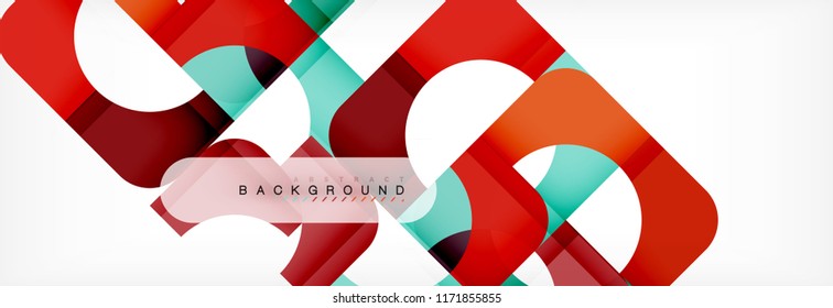 Geometric squares abstract banner. Vector template illustration for business brochure or flyer, presentation and web design layout
