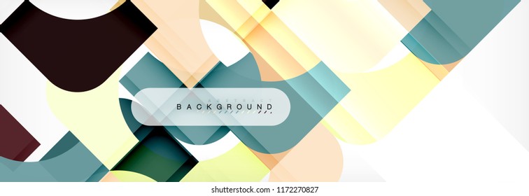 Geometric squares abstract banner. Vector template illustration for business brochure or flyer, presentation and web design layout