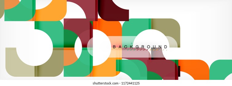 Geometric squares abstract banner. Vector template illustration for business brochure or flyer, presentation and web design layout