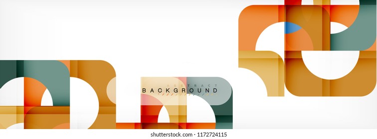 Geometric squares abstract banner. Vector template illustration for business brochure or flyer, presentation and web design layout