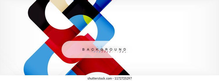 Geometric squares abstract banner. Vector template illustration for business brochure or flyer, presentation and web design layout