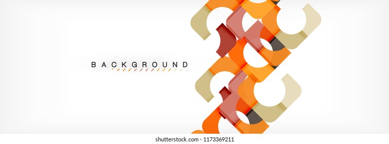 Geometric squares abstract banner. Vector template illustration for business brochure or flyer, presentation and web design layout