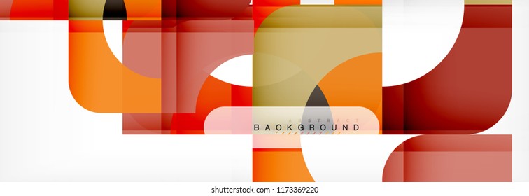 Geometric squares abstract banner. Vector template illustration for business brochure or flyer, presentation and web design layout