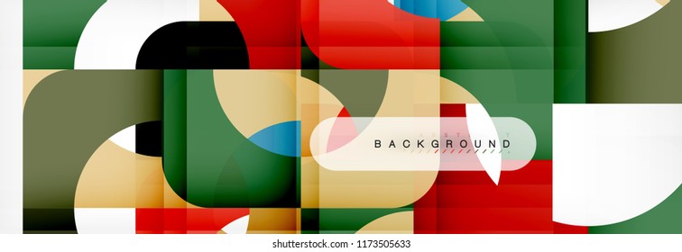 Geometric squares abstract banner. Vector template illustration for business brochure or flyer, presentation and web design layout
