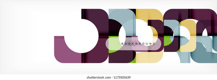 Geometric squares abstract banner. Vector template illustration for business brochure or flyer, presentation and web design layout