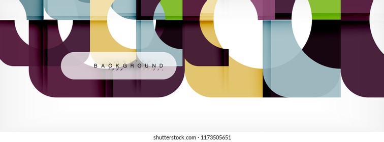 Geometric squares abstract banner. Vector template illustration for business brochure or flyer, presentation and web design layout