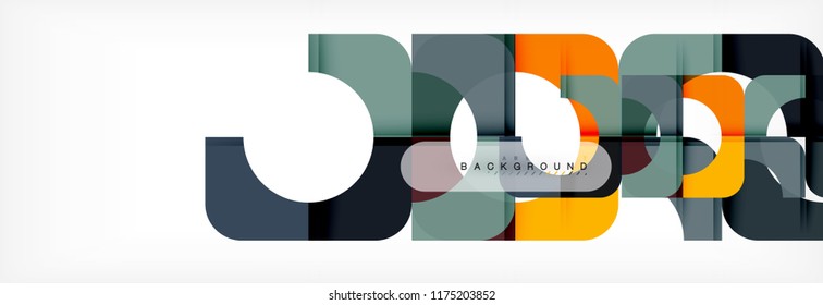 Banner abstracto de cuadrados geométricos. Ilustración de plantilla de vectores para folletos o volantes de negocios, presentación y diseño web