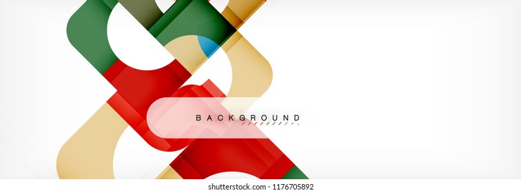 Geometric squares abstract banner. Vector template illustration for business brochure or flyer, presentation and web design layout