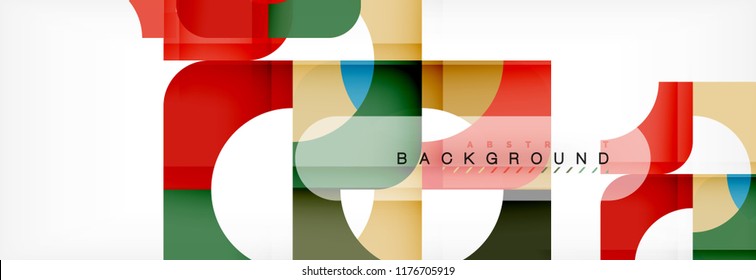 Geometric squares abstract banner. Vector template illustration for business brochure or flyer, presentation and web design layout