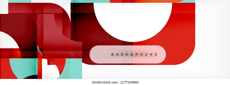 Banner abstracto de cuadrados geométricos. Ilustración de plantilla de vectores para folletos o volantes de negocios, presentación y diseño web