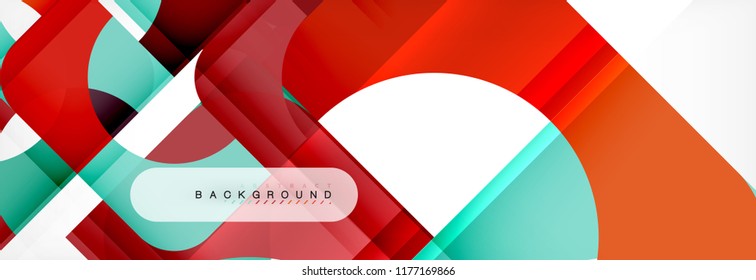 Geometric squares abstract banner. Vector template illustration for business brochure or flyer, presentation and web design layout