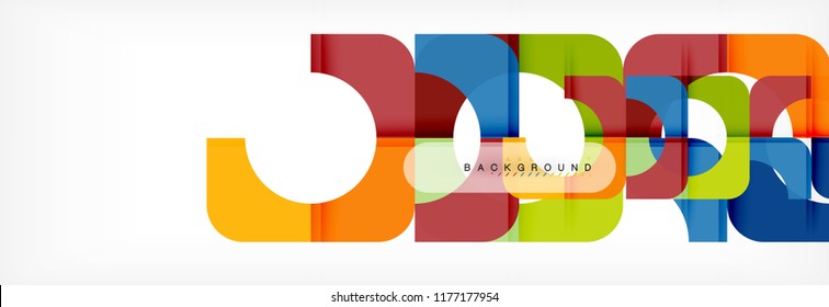 Geometric squares abstract banner. Vector template illustration for business brochure or flyer, presentation and web design layout