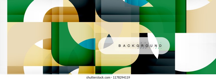 Geometric squares abstract banner. Vector template illustration for business brochure or flyer, presentation and web design layout