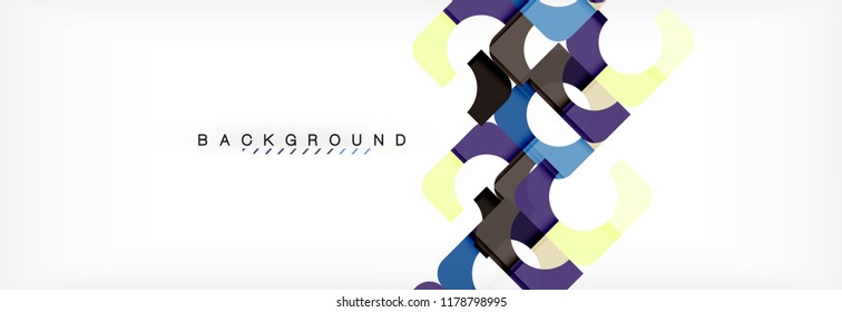 Geometric squares abstract banner. Vector template illustration for business brochure or flyer, presentation and web design layout