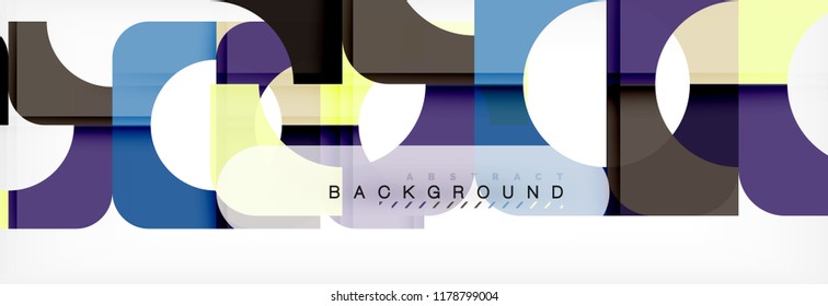 Geometric squares abstract banner. Vector template illustration for business brochure or flyer, presentation and web design layout