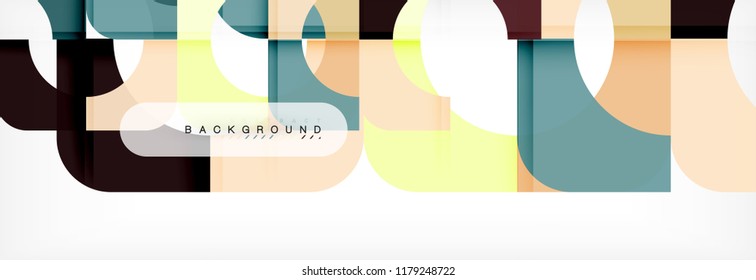 Geometric squares abstract banner. Vector template illustration for business brochure or flyer, presentation and web design layout