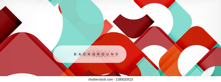 Geometric squares abstract banner. Vector template illustration for business brochure or flyer, presentation and web design layout