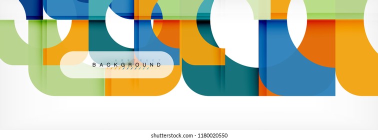 Geometric squares abstract banner. Vector template illustration for business brochure or flyer, presentation and web design layout