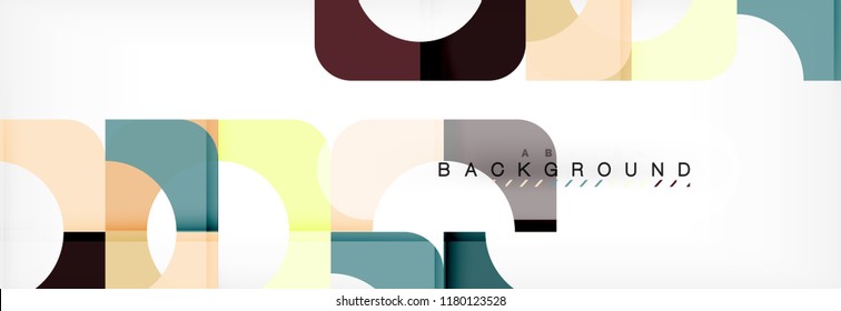 Geometric squares abstract banner. Vector template illustration for business brochure or flyer, presentation and web design layout