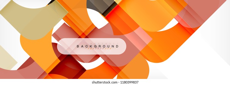 Banner abstracto de cuadrados geométricos. Ilustración de plantilla de vectores para folletos o volantes de negocios, presentación y diseño web