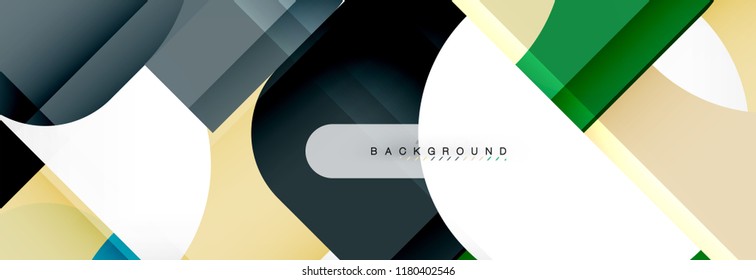 Geometric squares abstract banner. Vector template illustration for business brochure or flyer, presentation and web design layout