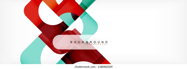 Geometric squares abstract banner. Vector template illustration for business brochure or flyer, presentation and web design layout