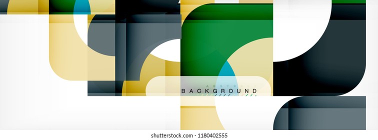 Geometric squares abstract banner. Vector template illustration for business brochure or flyer, presentation and web design layout