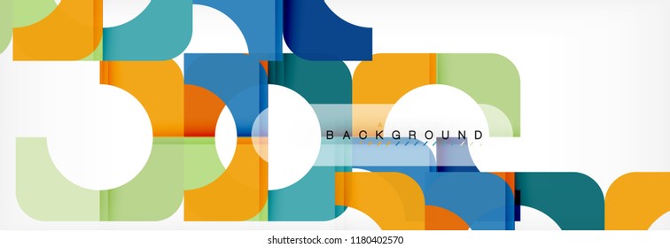 Geometric squares abstract banner. Vector template illustration for business brochure or flyer, presentation and web design layout