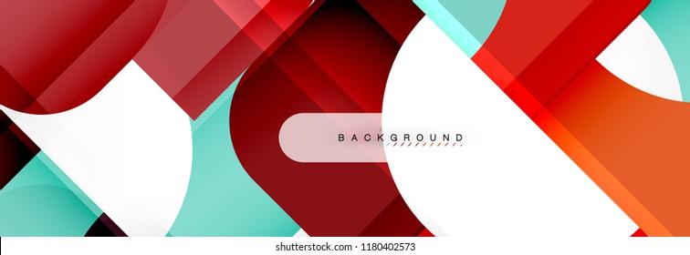 Geometric squares abstract banner. Vector template illustration for business brochure or flyer, presentation and web design layout