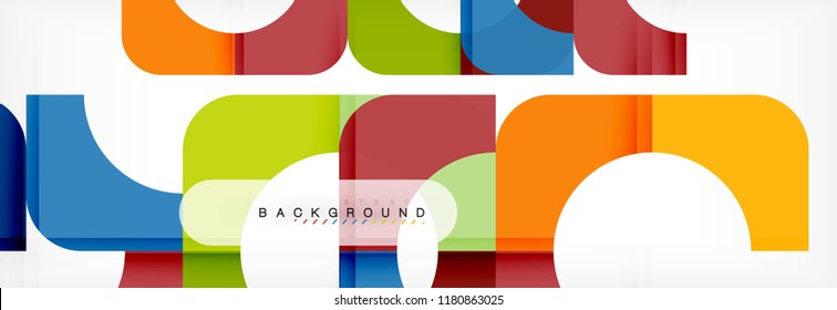Geometric squares abstract banner. Vector template illustration for business brochure or flyer, presentation and web design layout