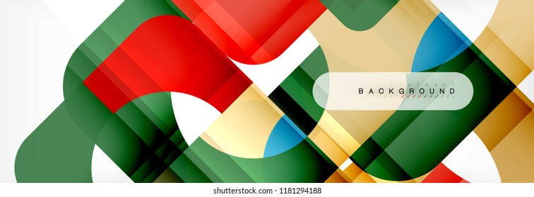 Banner abstracto de cuadrados geométricos. Ilustración de plantilla de vectores para folletos o volantes de negocios, presentación y diseño web