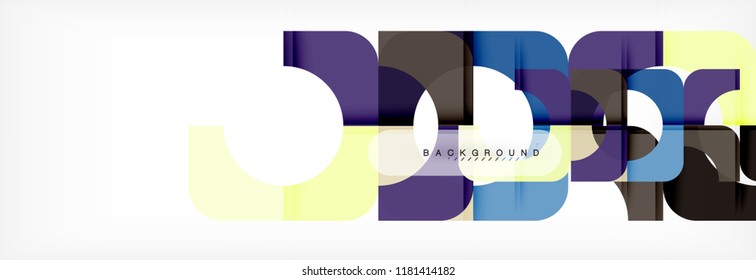 Geometric squares abstract banner. Vector template illustration for business brochure or flyer, presentation and web design layout