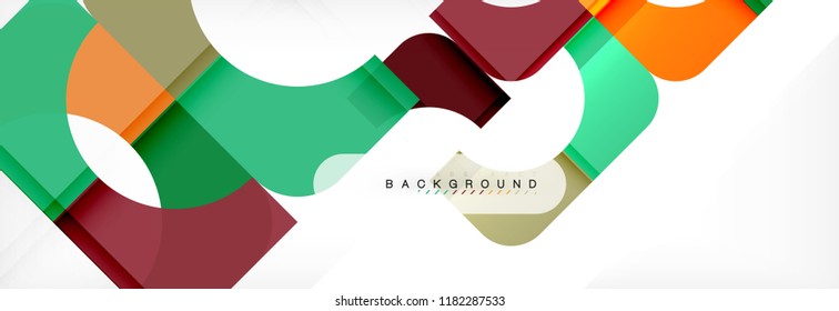 Geometric squares abstract banner. Vector template illustration for business brochure or flyer, presentation and web design layout
