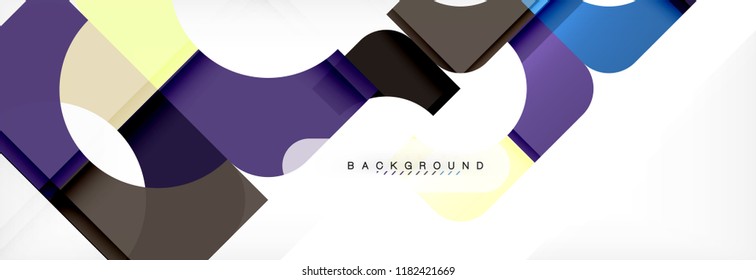 Geometric squares abstract banner. Vector template illustration for business brochure or flyer, presentation and web design layout