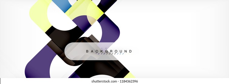 Abstrakter Banner mit geometrischen Quadraten. Vektorgrafik-Vorlagenstudien für Geschäftsbroschüren oder Flyer, Präsentationen und Webdesign-Layout