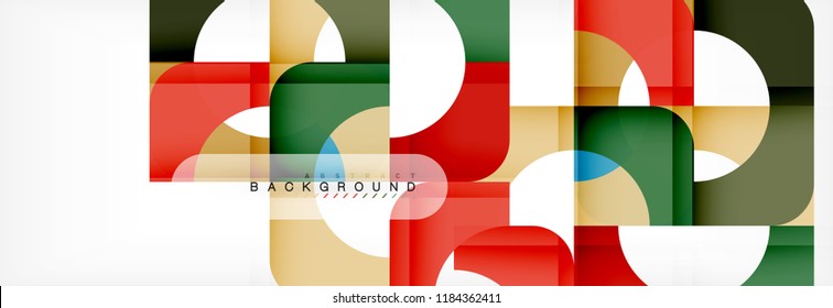Geometric squares abstract banner. Vector template illustration for business brochure or flyer, presentation and web design layout